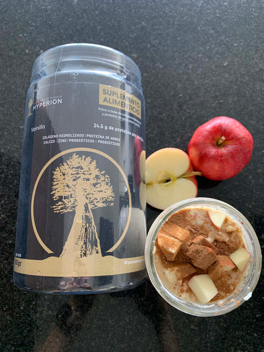 Overnight de avena con manzana e HYPERION