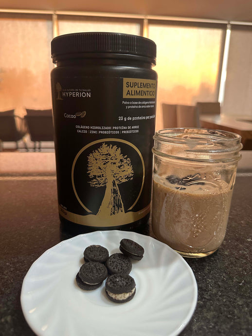 Overnight de avena con galleta Oreo e HYPERION