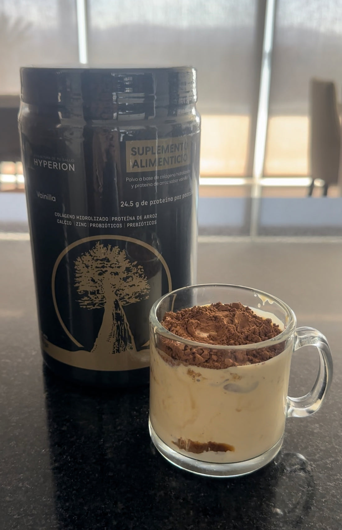 Tiramisú con proteína e HYPERION